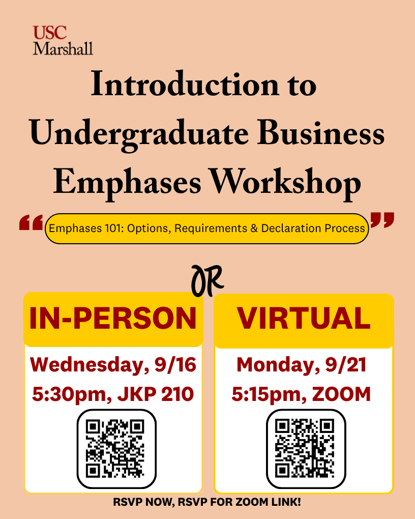 flyer, featuring QR codes to RSVP